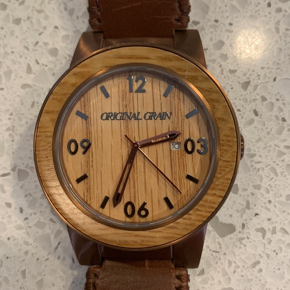 Original Grain watch leather and wood grain - Picture 2 of 3